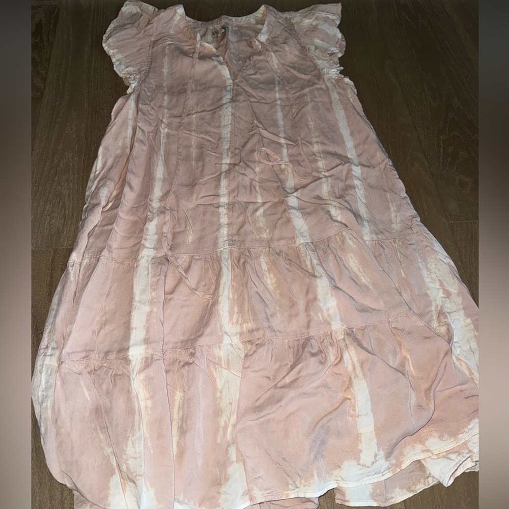 Knox Rose Light Pink Tie-Dye Kids Dress